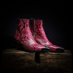 Handmade python western boots